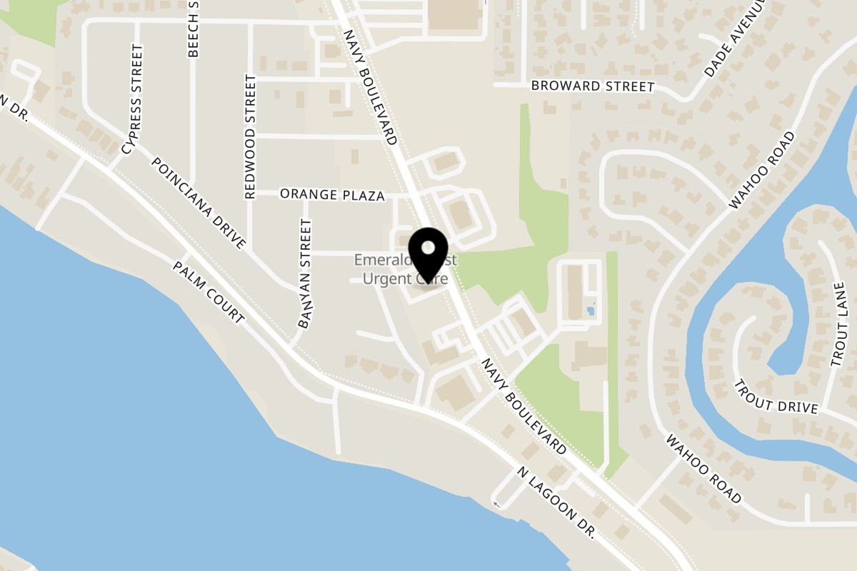 Map showing the location of Paparazzi Pizza on 2810 Thomas Dr in Panama City Beach